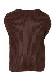 Ribbed Cotton Vest – Dkbrown