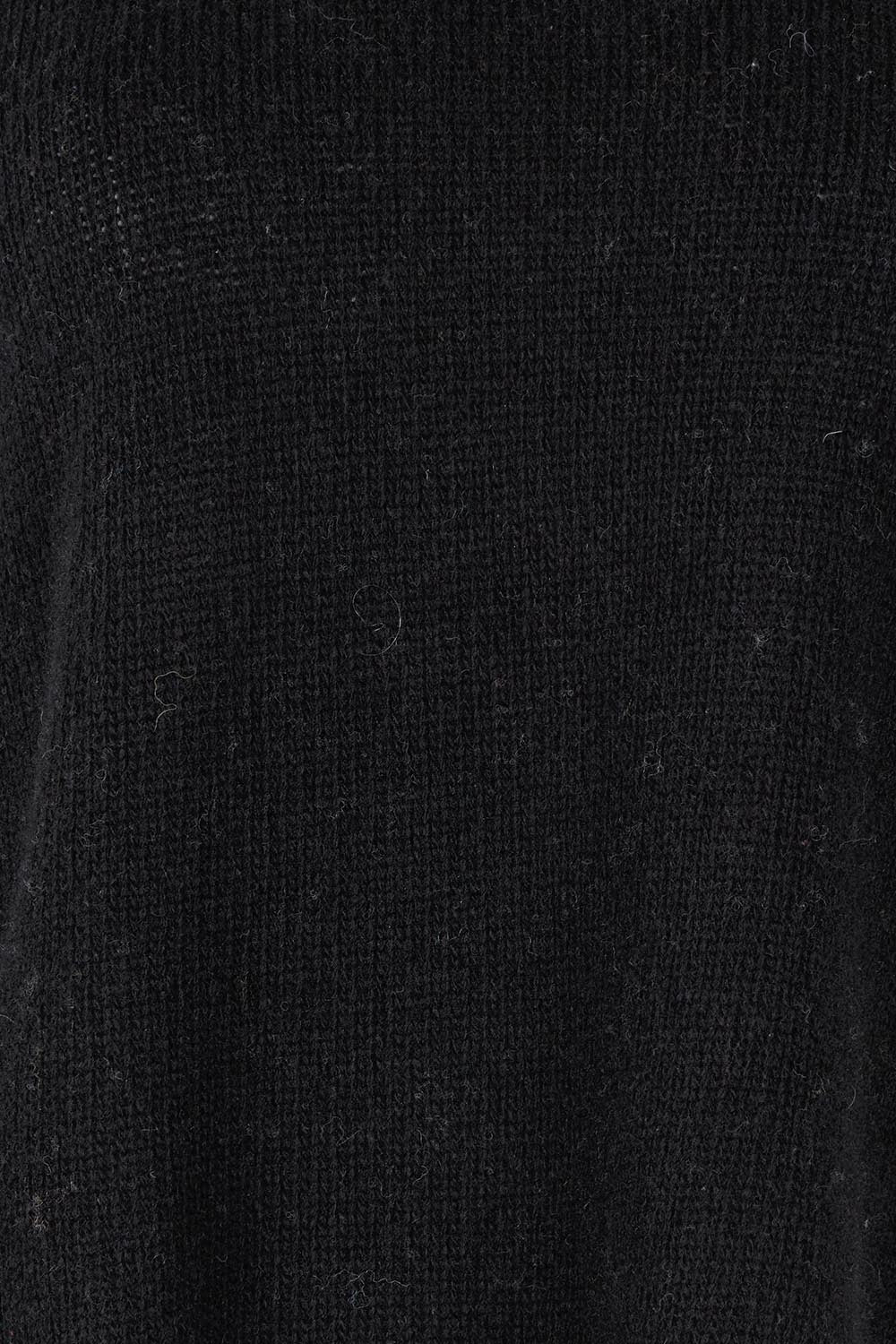 Trim Detail Wool Blend Jumper – Black