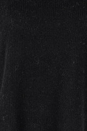 Trim Detail Wool Blend Jumper – Black