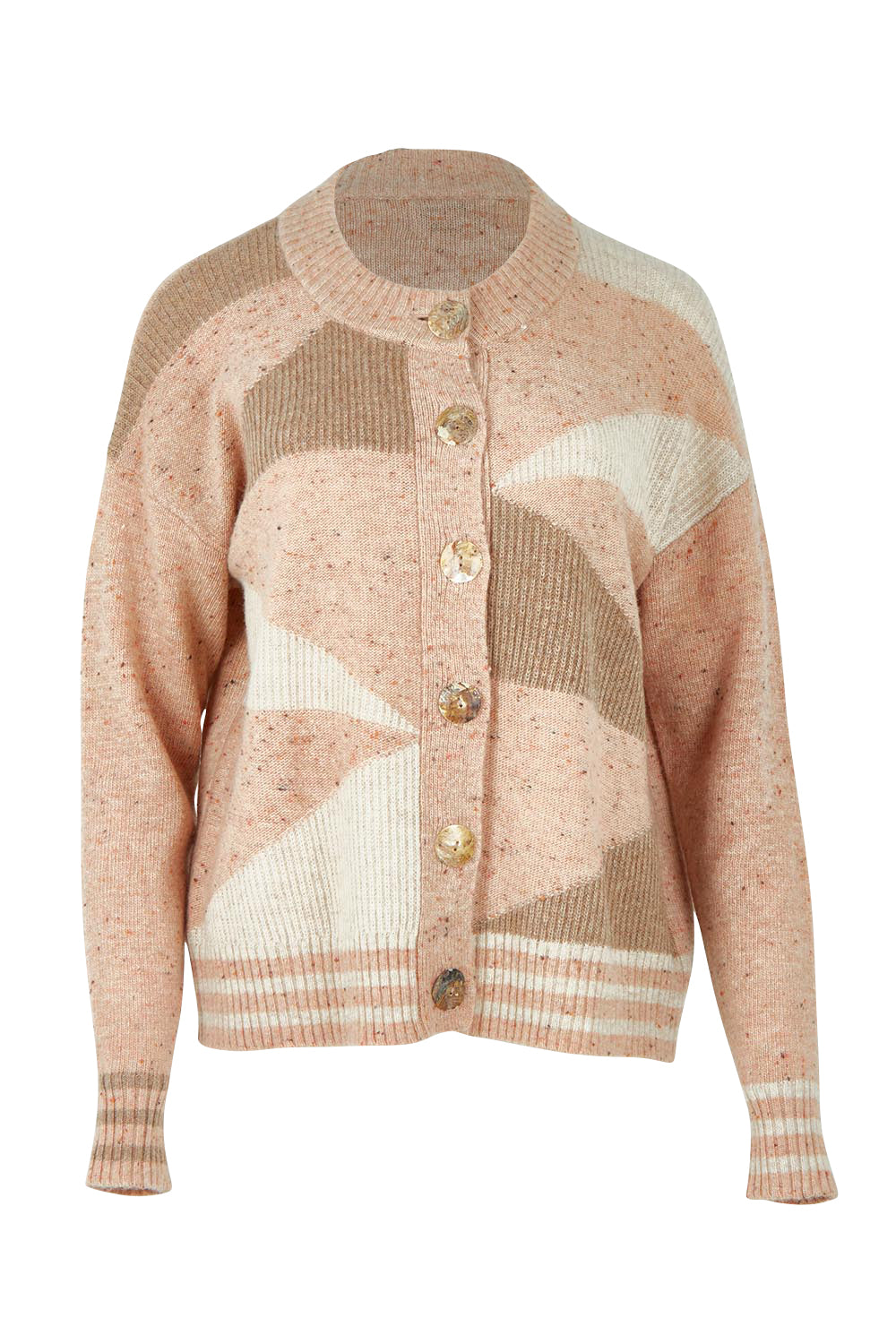 Geo Wool Blend Knit Cardi Cardi – Tawny