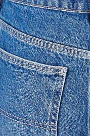 Product shot of the Mid Vintage Wide Leg in colour Indigo (Blue), detail