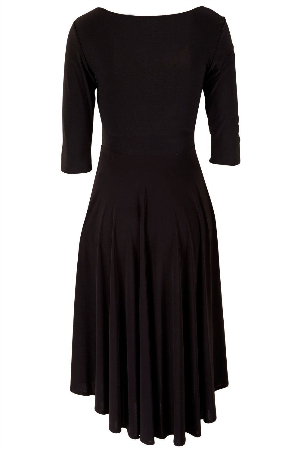 Product shot of the Stella Dress in colour Black (Black), from the back