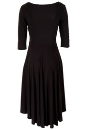 Product shot of the Stella Dress in colour Black (Black), from the back