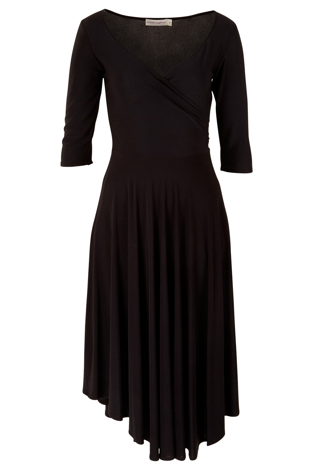Product shot of the Stella Dress in colour Black (Black), from the front