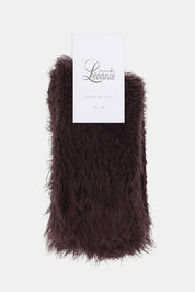 Furry Plush Sock - Chocolate