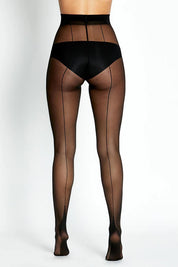 Back Seam Pantyhose - Nero