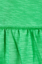 Product shot of the Peony Top in colour Bgreen (Green), detail