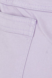 Product shot of the Marine Twill Short in colour Lavender (Purple), detail