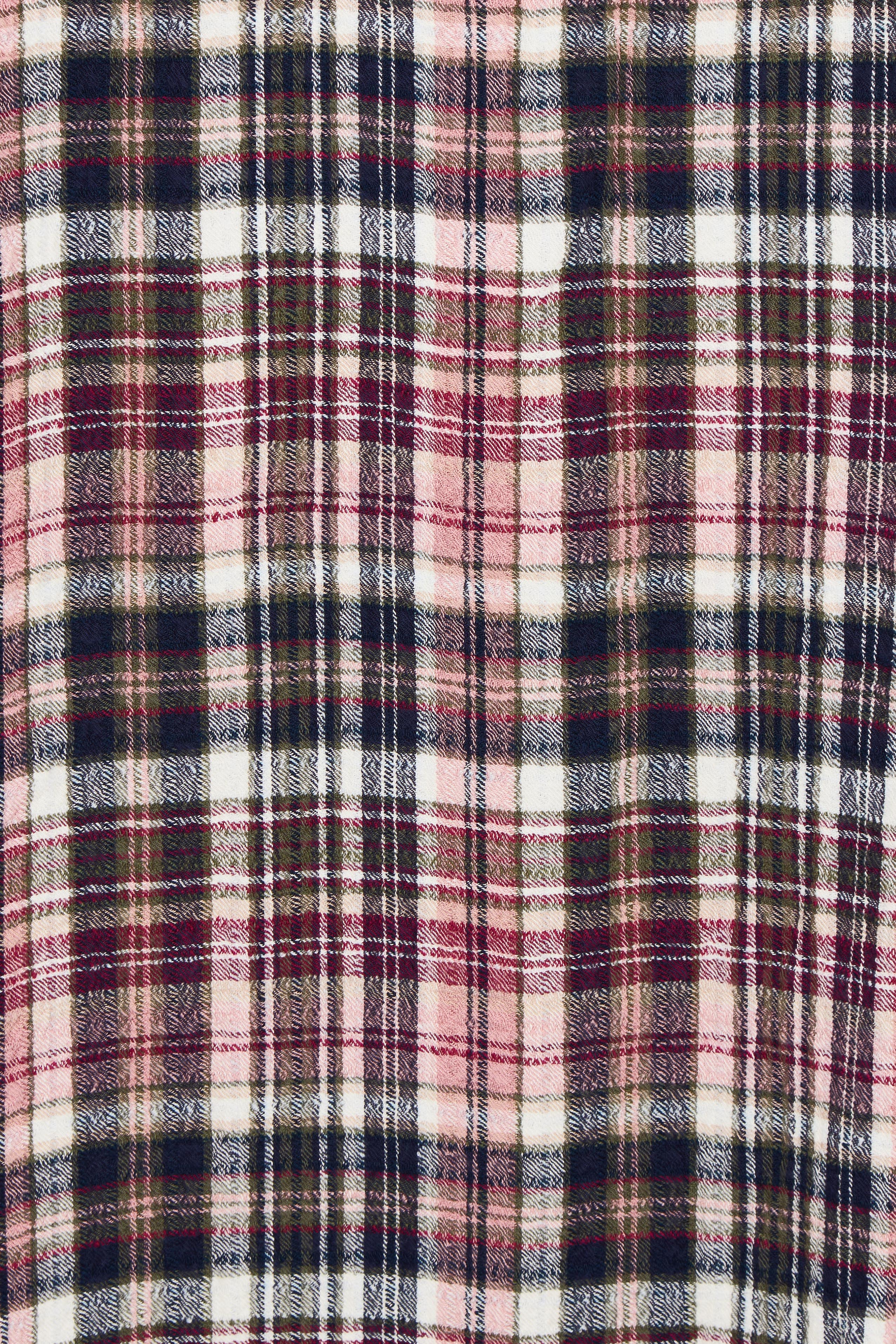 Product shot of the Alice Check Skirt in colour Mulberry (Red), detail