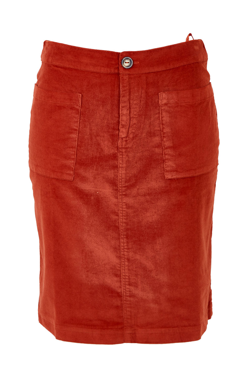 Preloved Annabelle Cord Skirt - Brick