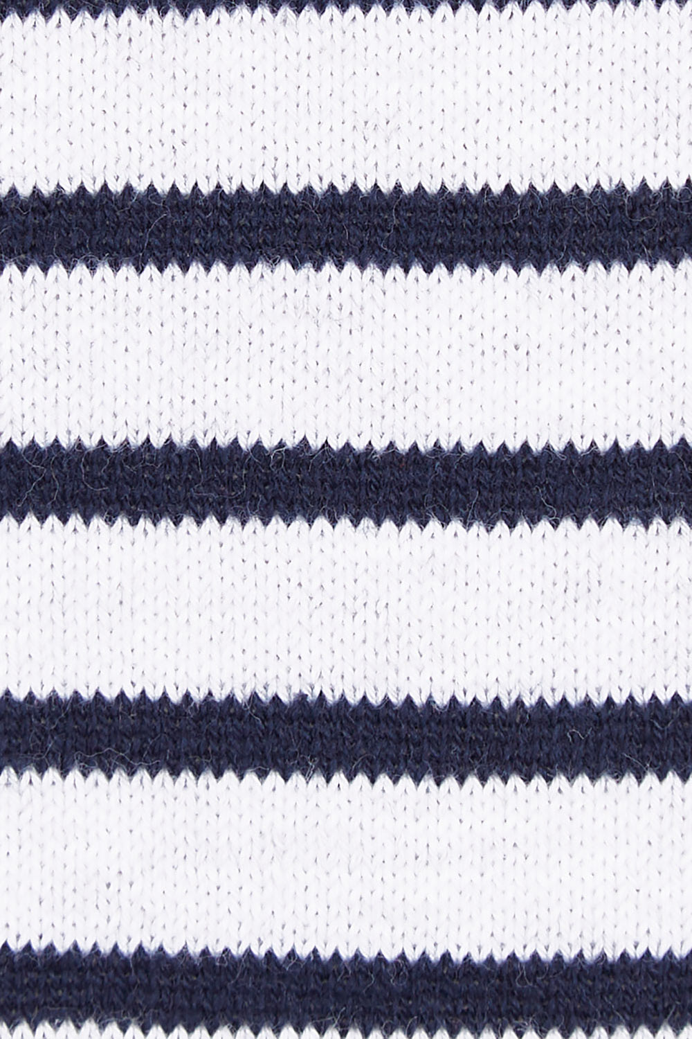 Product shot of the Meadow Stripe Jumper in colour Navystri (Blue), detail