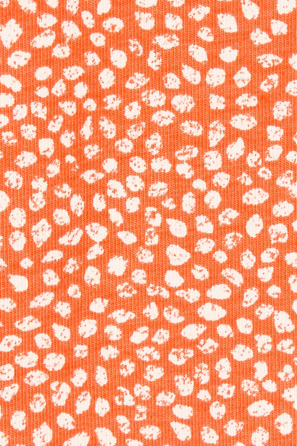Product shot of the Surf Side Tee in colour Papaya (Pink), detail