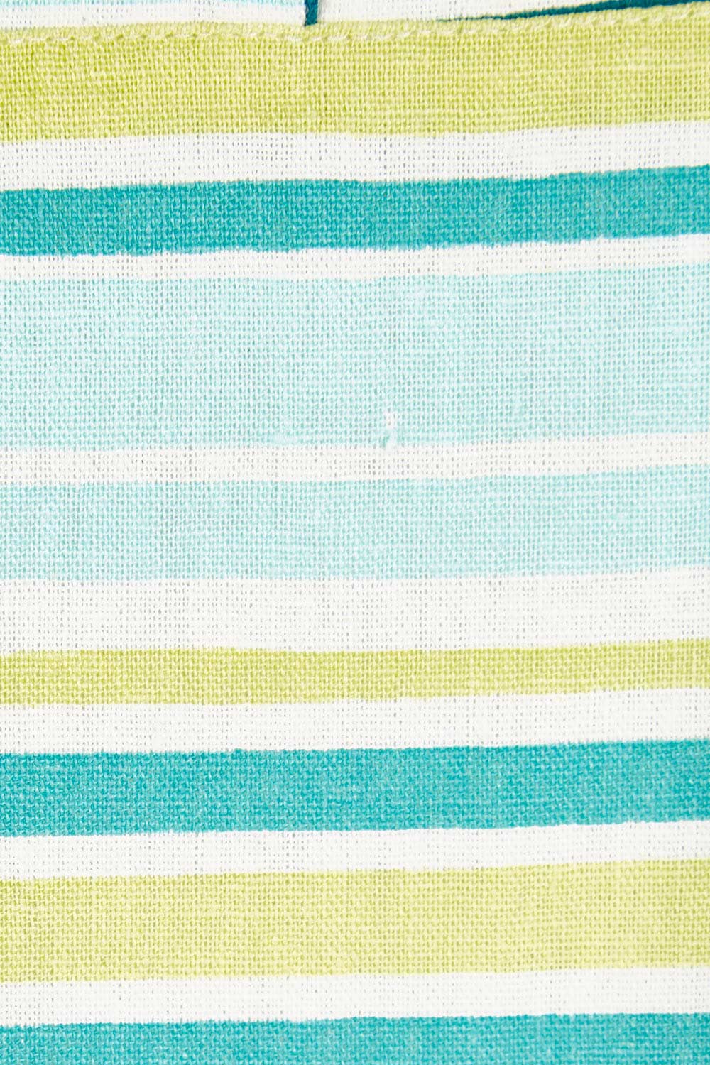 Product shot of the Sun And Shade Top in colour Tealstrip (Green), detail