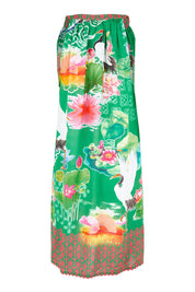 Product shot of the Akiko Sundress in colour Sea (Green), from the back
