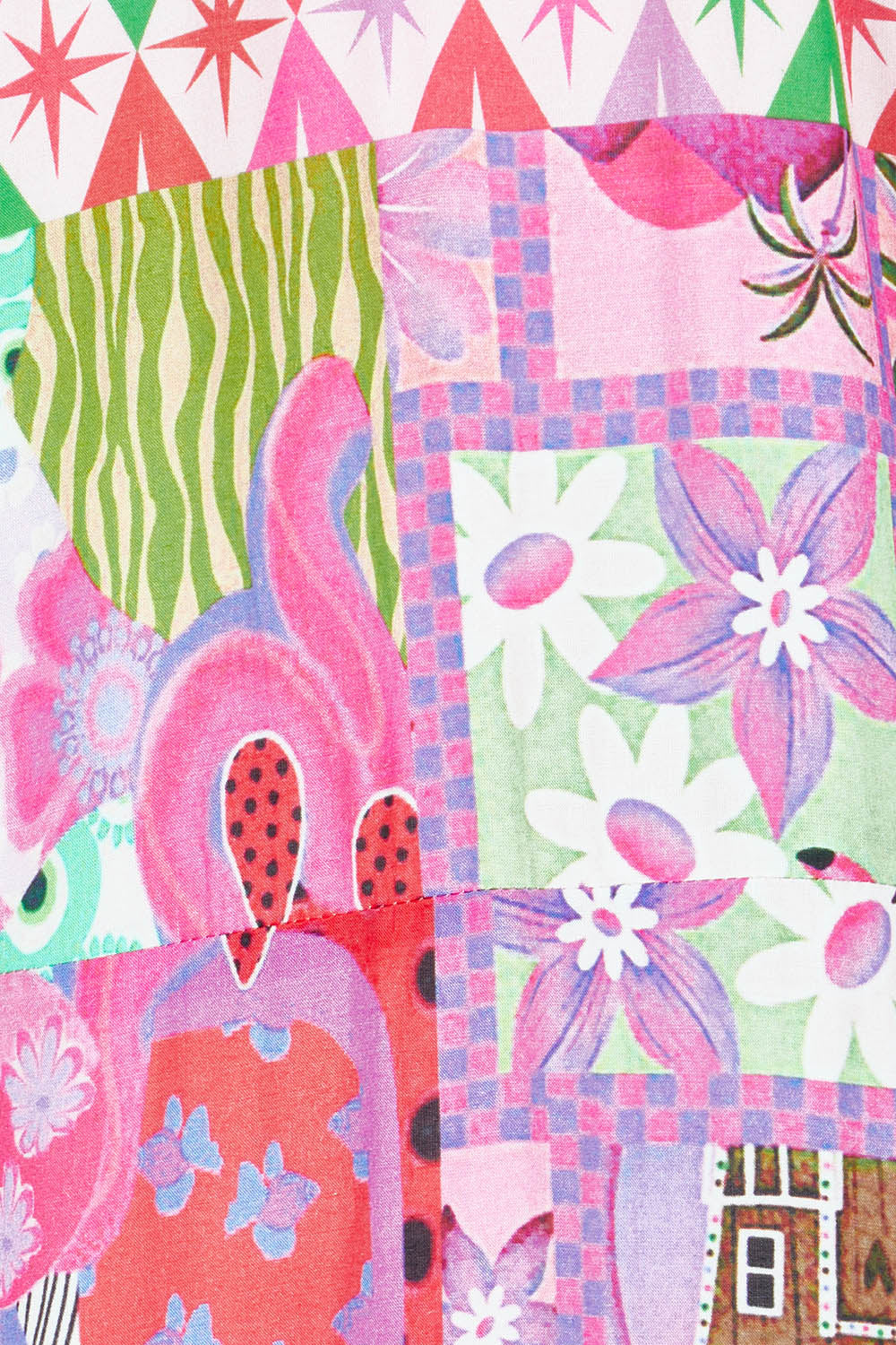 Product shot of the Aliah Midi Dress in colour Fuchsia (Pink), detail