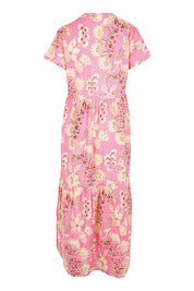 Product shot of the Astrid Midi Dress – Dustypink in colour Dustypink, from the back