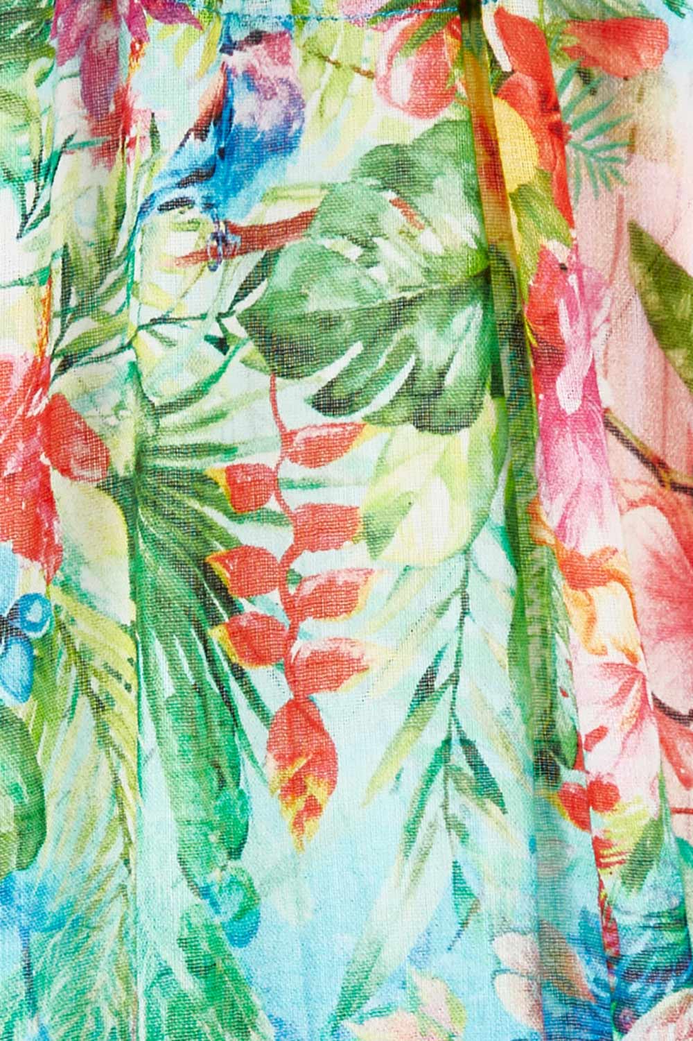 Product shot of the Bonnie Dress in colour Print (Blue), detail