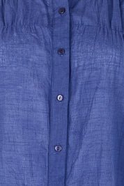 Product shot of the Briah Cotton Top - Navy in colour Navy, showing detail