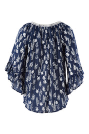 Preloved Cactus Top - Navy