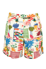 Product shot of the Ellery Short in colour Cream, from the back