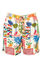 Product shot of the Ellery Short in colour Cream, from the front
