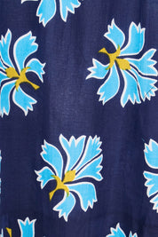 Product shot of the Estelle Maxi Dress – Ocean in colour Ocean, showing detail