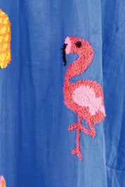 Product shot of the Florida Kaftan Dress – Azure in colour Azure, showing detail