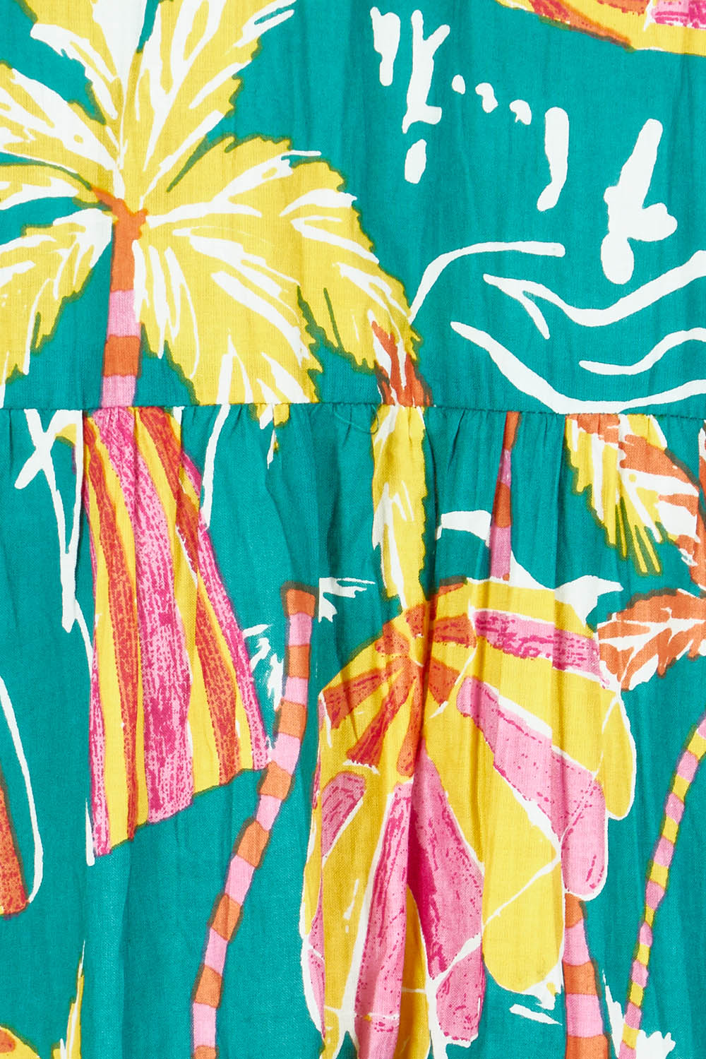 Product shot of the Harlow Midi Dress in colour Sea (Green), detail