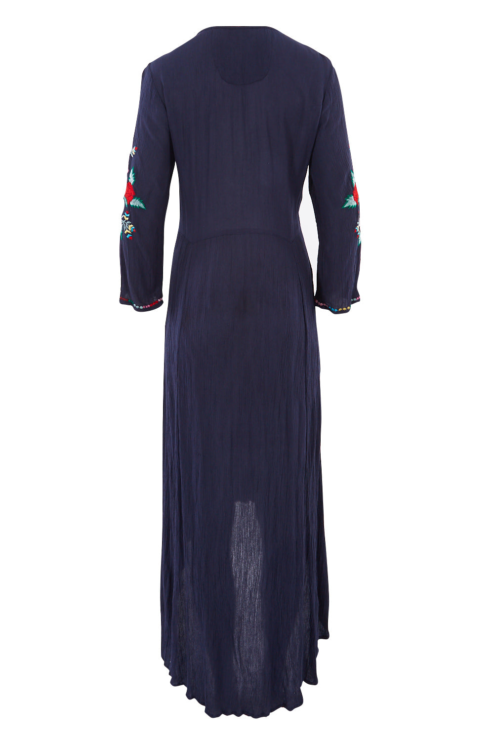 Product shot of the Hayman Dress in colour Navy (Blue), from the back