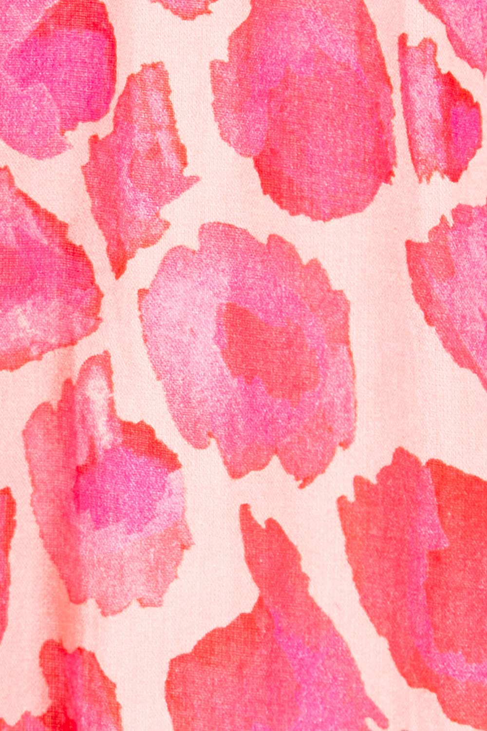 Product shot of the Jordan Shirred Dress in colour Melon (Pink), detail
