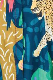 Product shot of the Jungle Fever Shirt – Navy in colour Navy, showing detail