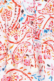 Product shot of the Kamila Top – White in colour White, showing detail