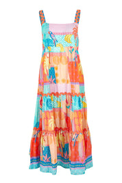 Product shot of the Luna Cotton Sundress in colour Candy, from the front