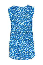 Product shot of the Marley Top in colour Ocean (Blue), from the back