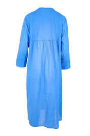 Product shot of the Millie Midi Dress - Sky in colour Sky, from the back