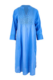 Product shot of the Millie Midi Dress - Sky in colour Sky, from the front