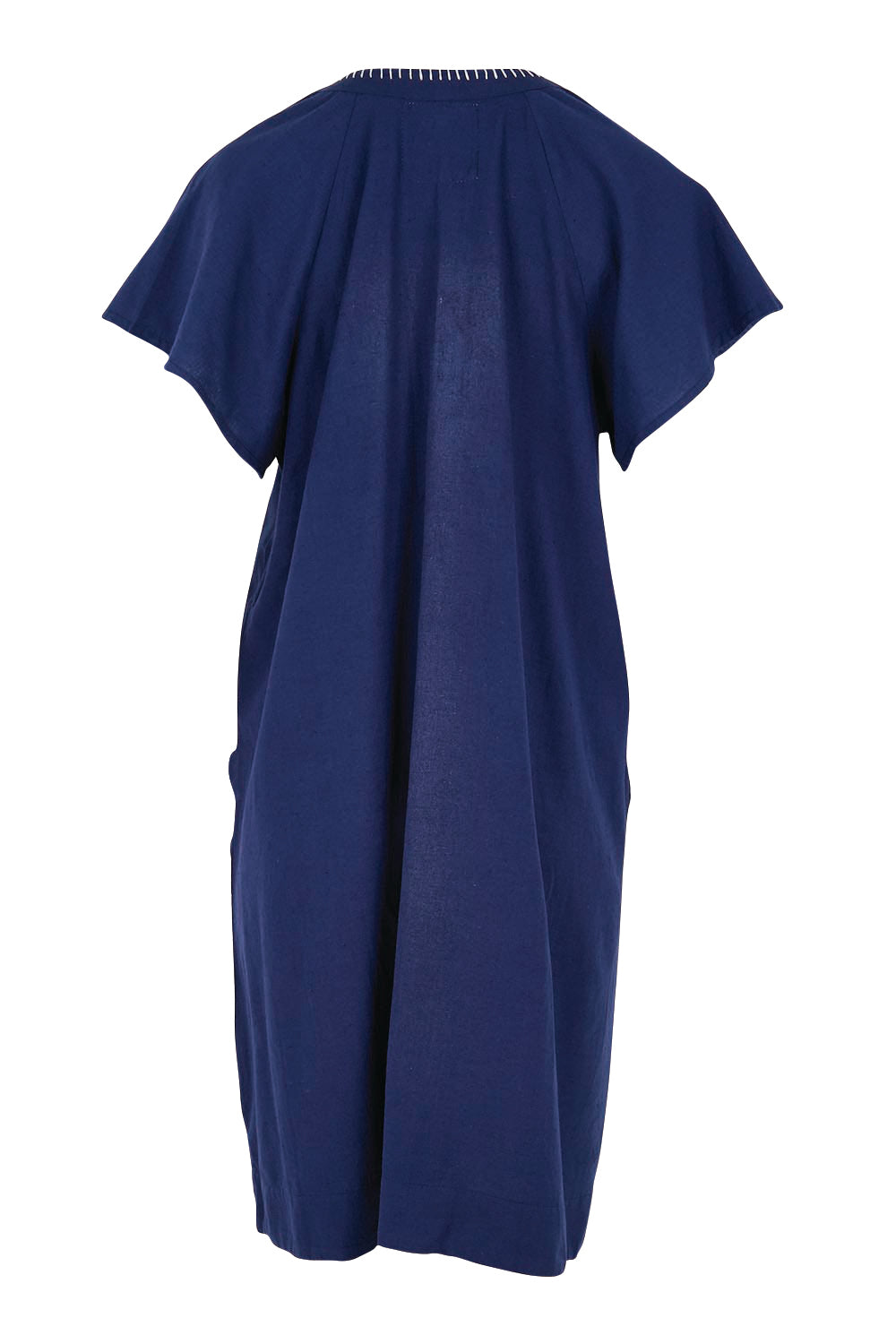 Product shot of the Remi Dress – Navy in colour Navy, from the back