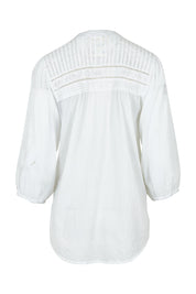 Product shot of the Shayna Cotton Shirt in colour White (White), from the back
