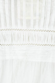 Product shot of the Shayna Cotton Shirt in colour White (White), detail