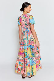 Model Genericm wearing size sample of the Willow Midi Dress – Print in colour Print, from the front