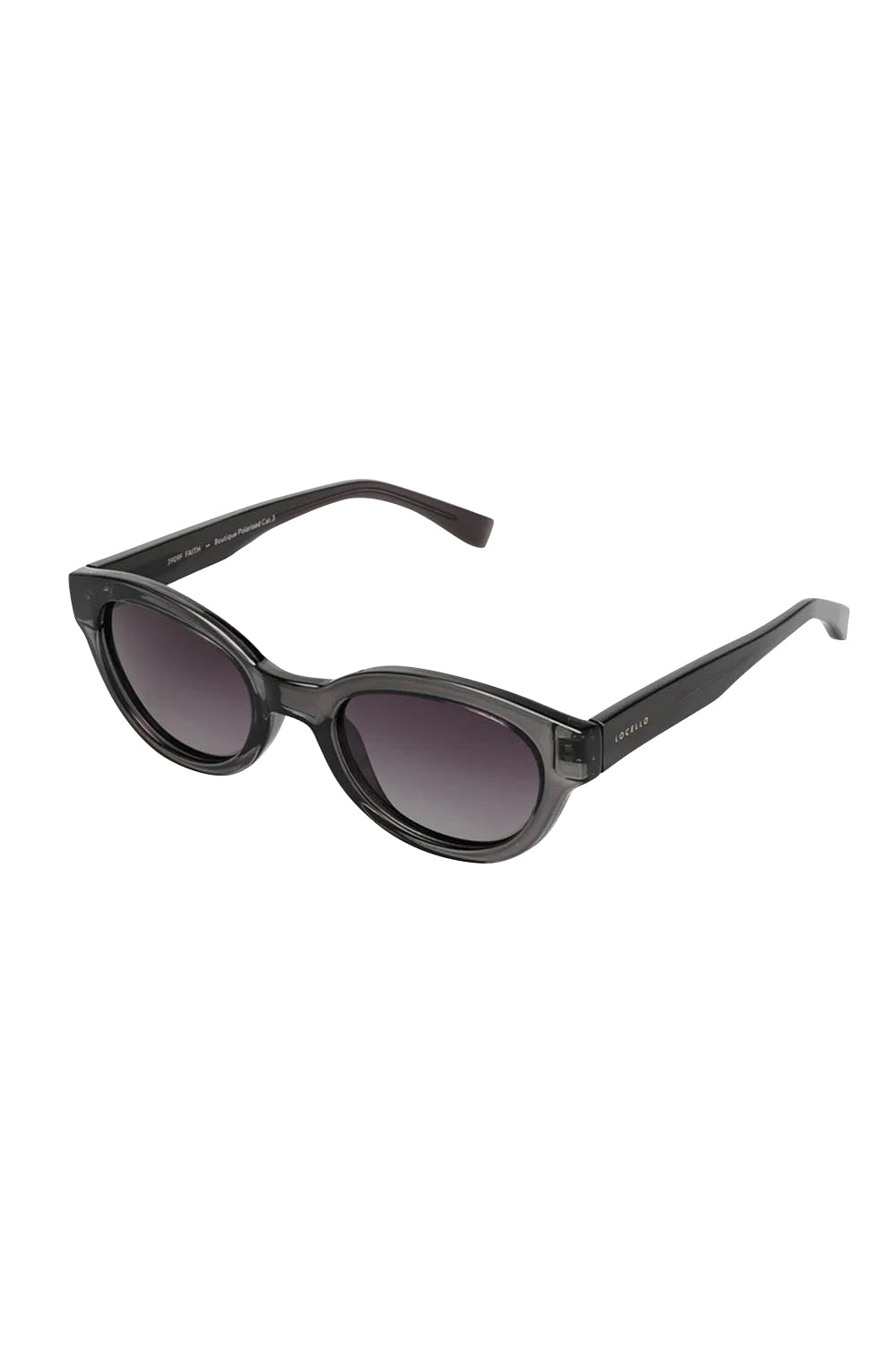 Product shot of the Faith Sunglasses in colour Black (Black), detail