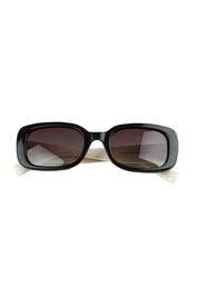 Product shot of the Taytum Sunglasses in colour Blackwhite (Black), from the front