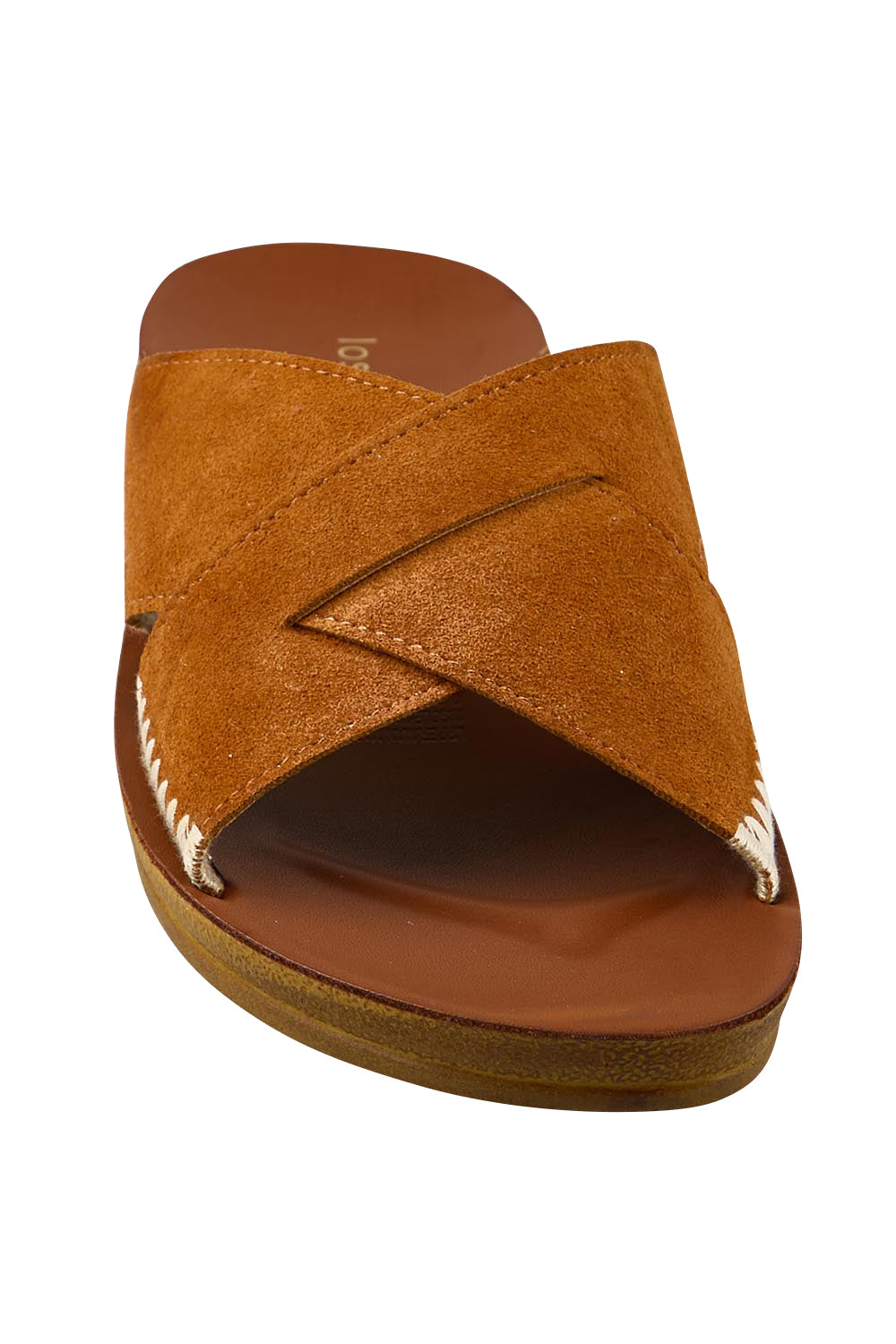 Product shot of the Boccia Slide - Brandy in colour Brandy, showing detail
