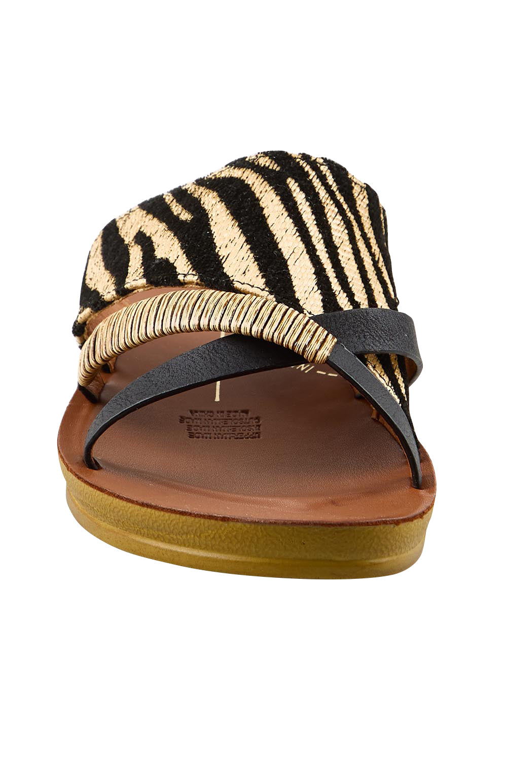 Product shot of the Bride Slide - Zebra in colour Zebra, showing detail