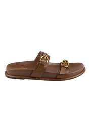 Product shot of the Valise Slide - Chestnut in colour Chestnut, from the front