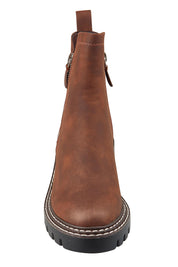 Vianne Zip Ankle Boot – Dkbrown
