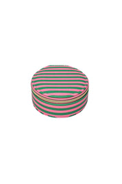 Product shot of the Sisco Stripe Jewellery Box - Greenpinkstripe in colour Greenpinkstripe, from the front