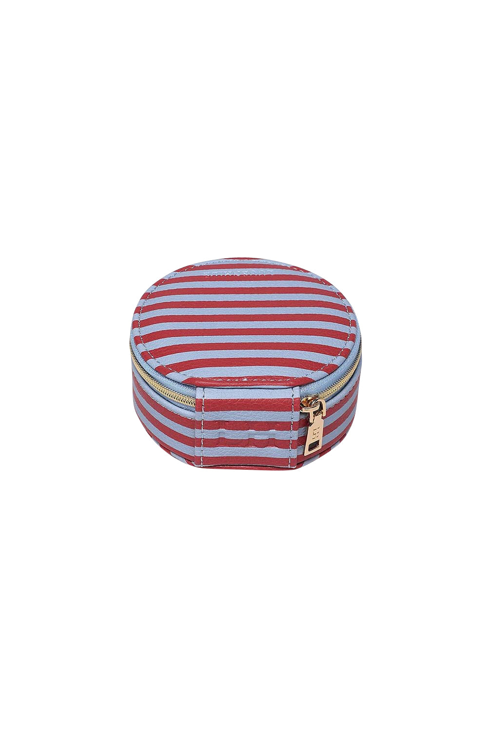 Product shot of the Sisco Stripe Jewellery Box - Redskystripe in colour Redskystripe, from the back