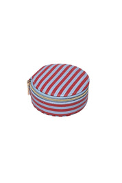 Product shot of the Sisco Stripe Jewellery Box - Redskystripe in colour Redskystripe, showing detail