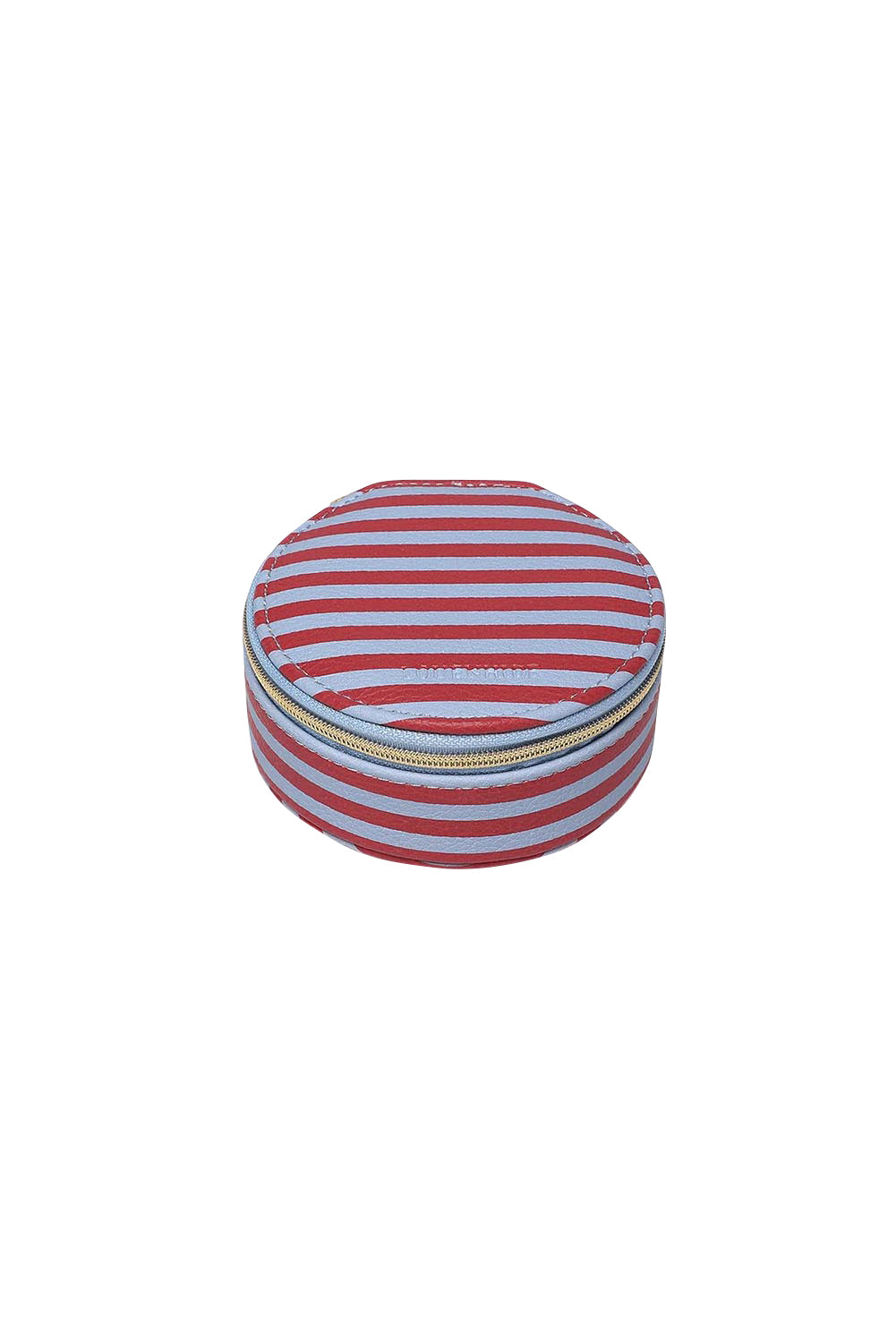 Product shot of the Sisco Stripe Jewellery Box - Redskystripe in colour Redskystripe, from the front